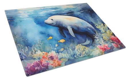 NEW Manatee Glass Cutting Board Decorative Tempered Glass Kitchen Cutting and Serving Board Large Size Chopping Board